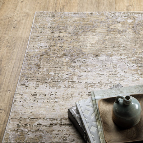 Oriental Weavers Nebulous 001H9 Beige/ Grey Rug.