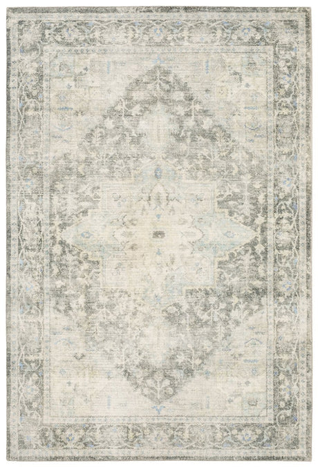 Oriental Weavers Savoy 28104 Grey/ Ivory Rug.