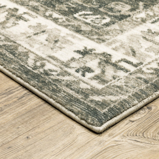 Oriental Weavers Savoy 28105 Charcoal/ Ivory Rug.