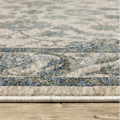 Oriental Weavers Sphinx Aberdeen 070I1 Beige/ Blue Rug - Oriental Weavers Sphinx - a070i1060092st