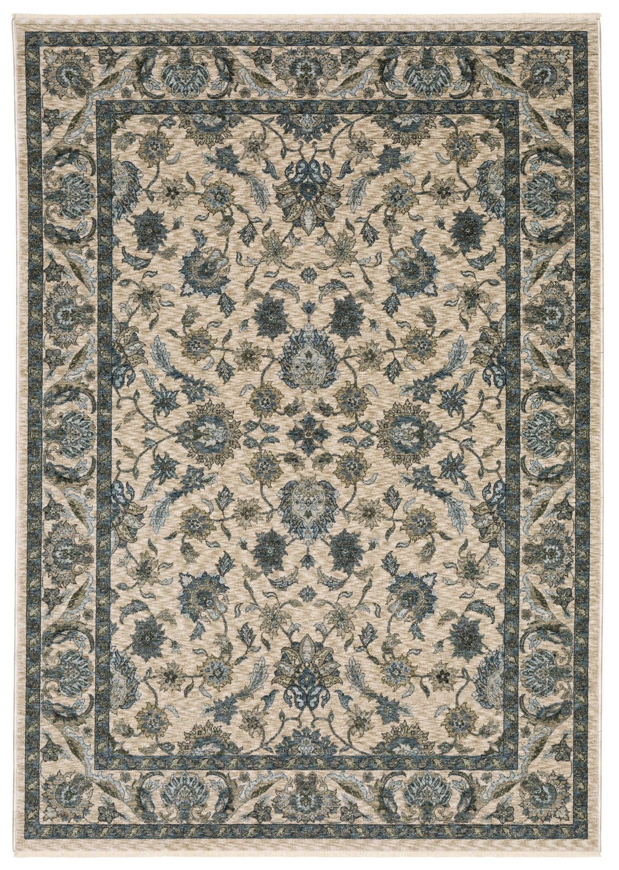 Oriental Weavers Sphinx Aberdeen 070I1 Beige/ Blue Rug - Oriental Weavers Sphinx - a070i1060092st