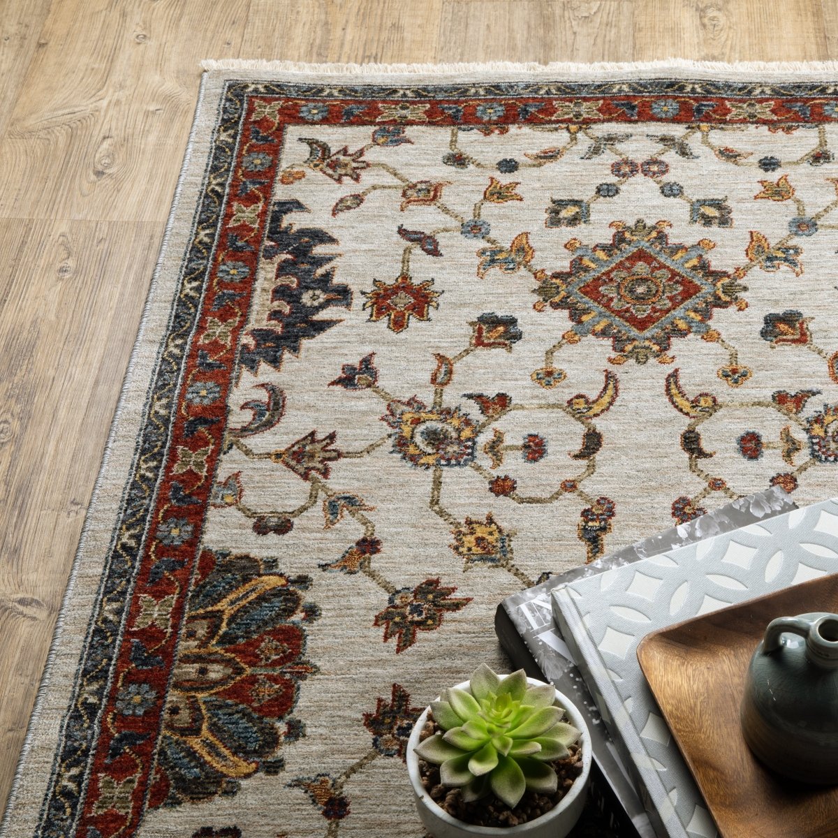 Oriental Weavers Sphinx Aberdeen 751W1 Ivory/ Multi Rugs.
