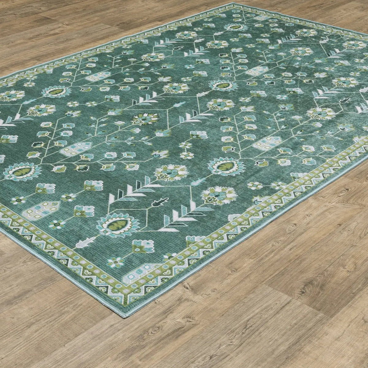 Oriental Weavers Sphinx Addison ADD08 Green Rugs - angle detail