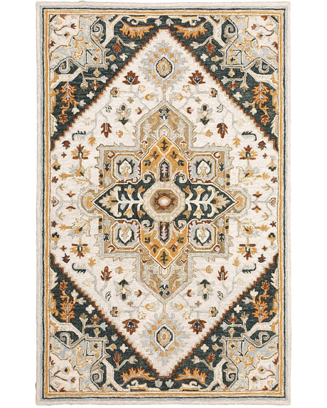 Oriental Weavers Sphinx Alfresco 28407 Ivory / Charcoal Rugs.