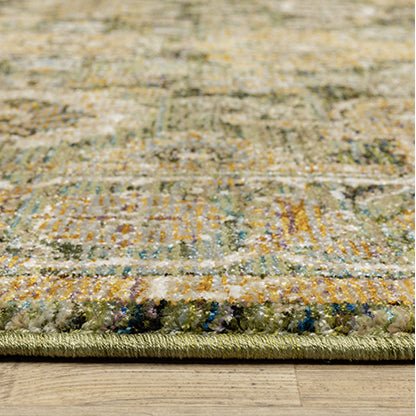 Oriental Weavers Sphinx Andorra 2417B Green/ Gold Rug.