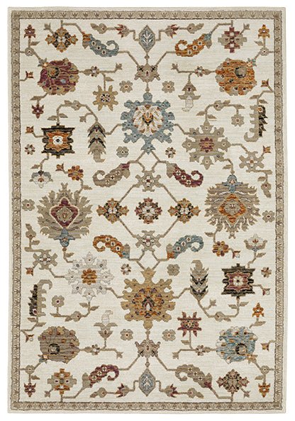 Oriental Weavers Sphinx Andorra 2419B Ivory/ Multi Rug.