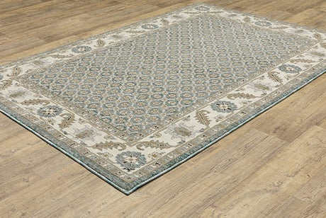 Oriental Weavers Sphinx Andorra 2429A Blue/ Ivory Rug.