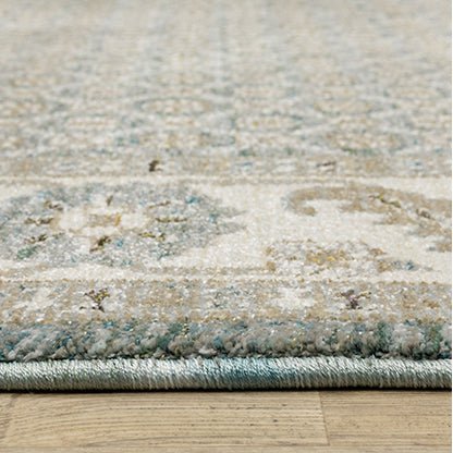 Oriental Weavers Sphinx Andorra 2429A Blue/ Ivory Rug.