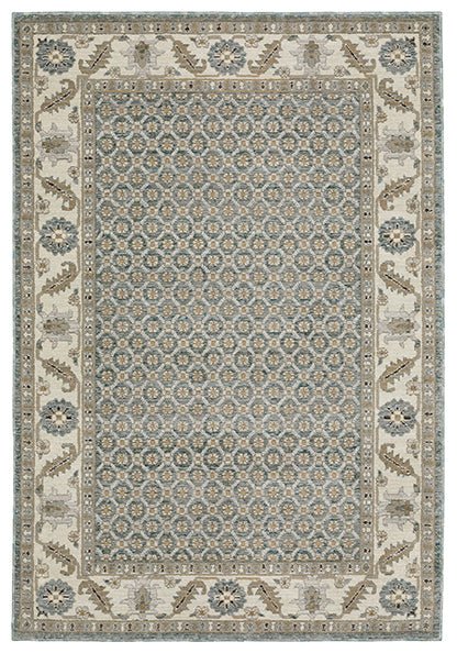 Oriental Weavers Sphinx Andorra 2429A Blue/ Ivory Rug.