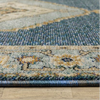 Oriental Weavers Sphinx Andorra 2430A Blue/ Gold Rug.