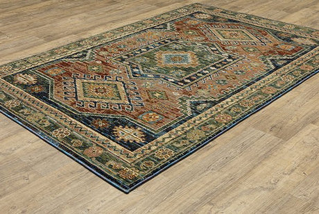 Oriental Weavers Sphinx Andorra 2442A Blue/ Multi Rug.
