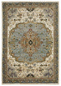Oriental Weavers Sphinx Andorra 2451B Ivory/ Blue Rug.