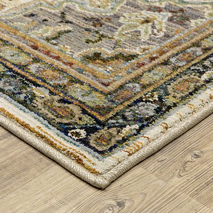 Oriental Weavers Sphinx Andorra 2451B Ivory/ Blue Rug.