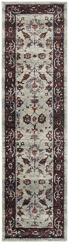 Oriental Weavers Sphinx Andorra 6842D Stone / Red Rugs.