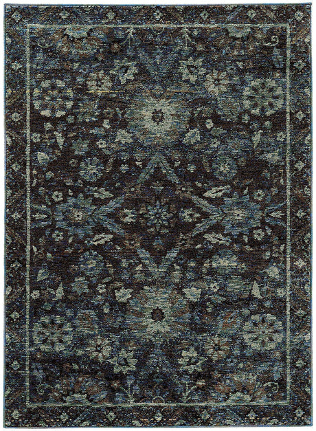 Oriental Weavers Sphinx Andorra 7124A Navy / Blue Rugs.