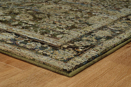 Oriental Weavers Sphinx Andorra 7125C Green / Brown Rugs.