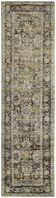 Oriental Weavers Sphinx Andorra 7125C Green / Brown Rugs.