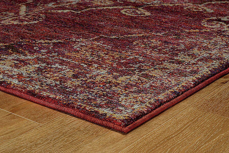 Oriental Weavers Sphinx Andorra 7135E Red / Gold Rugs.