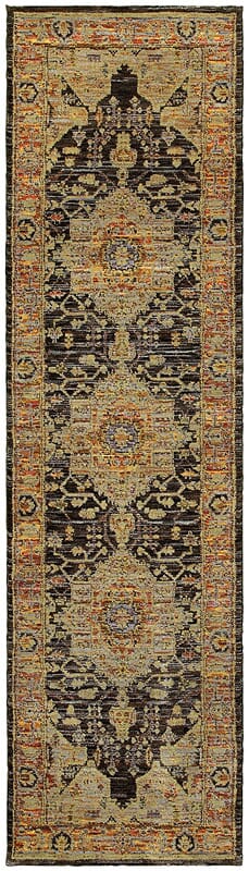 Oriental Weavers Sphinx Andorra 7138B Gold / Grey Rugs.