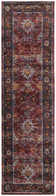 Oriental Weavers Sphinx Andorra 7153A Red / Purple Rugs.