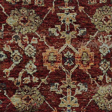 Oriental Weavers Sphinx Andorra 7154A Red / Gold Rugs.