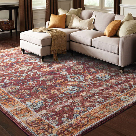 Oriental Weavers Sphinx Andorra 7154A Red / Gold Rugs.