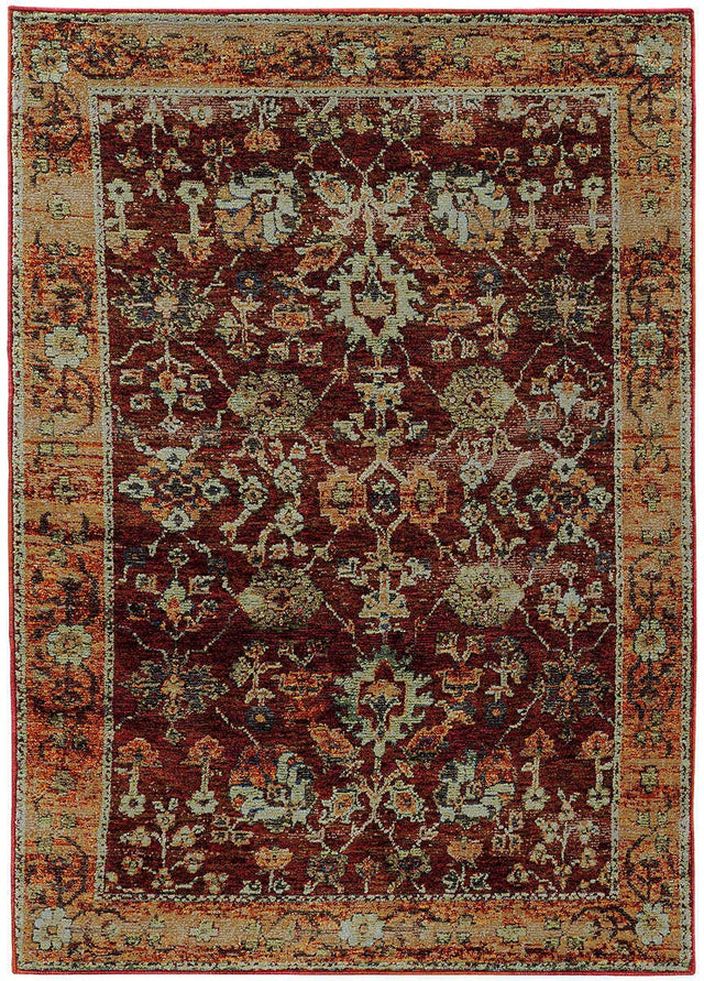 Oriental Weavers Sphinx Andorra 7154A Red / Gold Rugs.