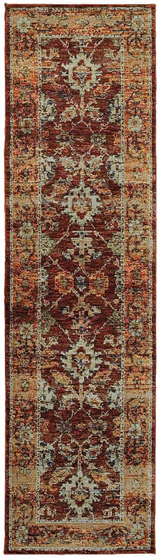 Oriental Weavers Sphinx Andorra 7154A Red / Gold Rugs.