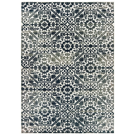 Oriental Weavers Sphinx Bowen 5506E Navy / Ivory Rugs.