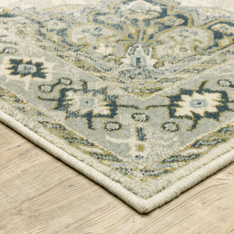 Oriental Weavers Sphinx Branson Br04B Ivory/ Blue Rugs.