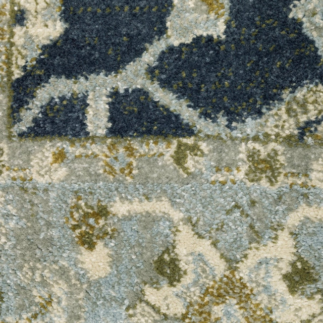 Oriental Weavers Sphinx Branson Br05A Blue/ Ivory Rugs.