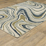 Oriental Weavers Sphinx Branson Br07A Ivory/ Blue Rugs.