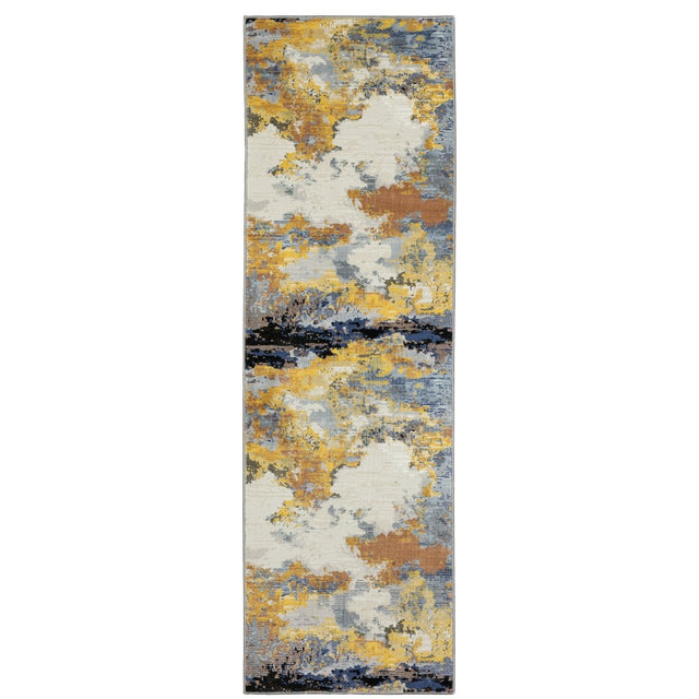 Oriental Weavers Sphinx Caravan 530V8 Yellow/ Blue Rugs.