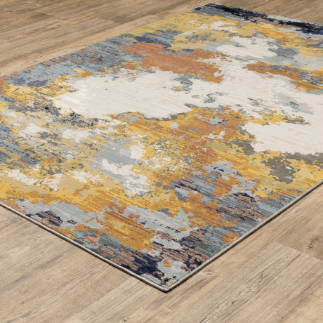 Oriental Weavers Sphinx Caravan 530V8 Yellow/ Blue Rugs.