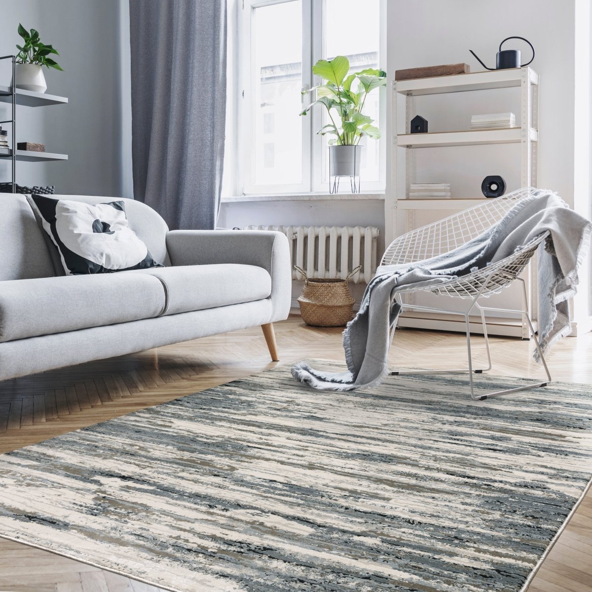 Oriental Weavers Sphinx Caravan 750W8 Beige/ Blue Rugs.