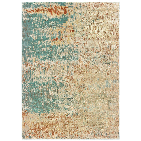 Oriental Weavers Sphinx Carson 9654B Blue / Orange Rugs.