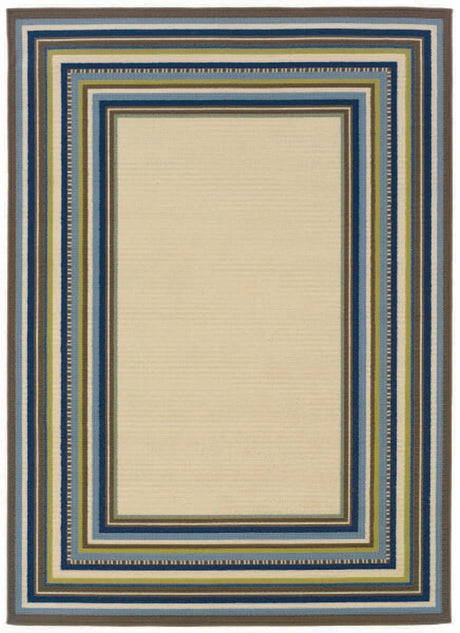 Oriental Weavers Sphinx Caspian 1003X Ivory / Blue Rugs.