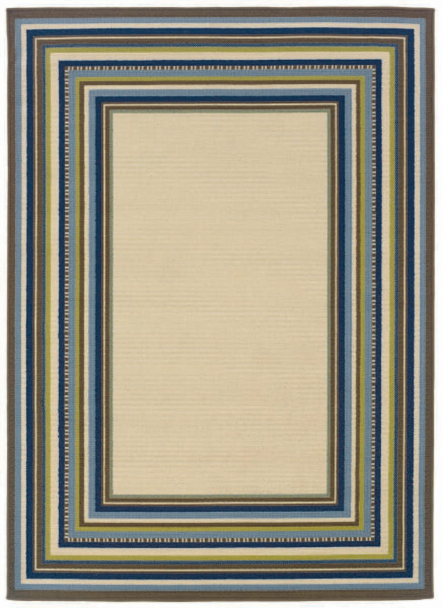 Oriental Weavers Sphinx Caspian 1003X Ivory / Blue Rugs.