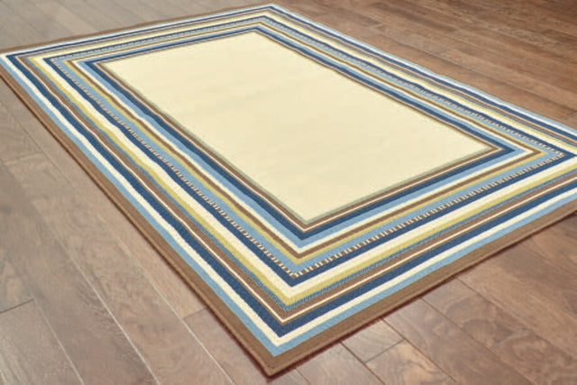 Oriental Weavers Sphinx Caspian 1003X Ivory / Blue Rugs.