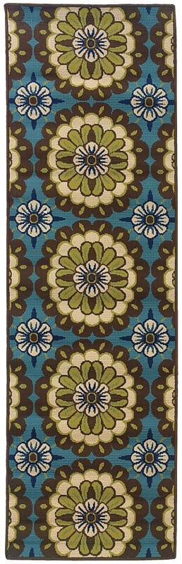 Oriental Weavers Sphinx Caspian 8328L Blue / Brown Rugs.