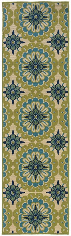 Oriental Weavers Sphinx Caspian 8328W Green / Ivory Rugs.