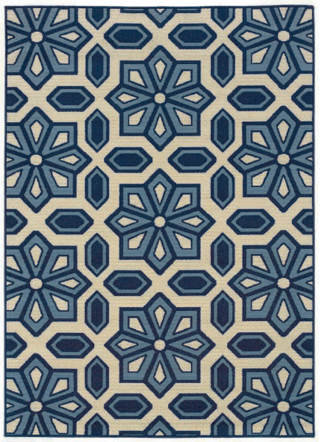 Oriental Weavers Sphinx Caspian 969W6 Ivory / Blue Rugs.