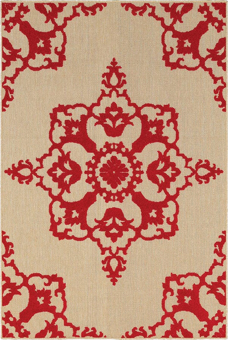 Oriental Weavers Sphinx Cayman 097R9 Sand / Red Rugs.