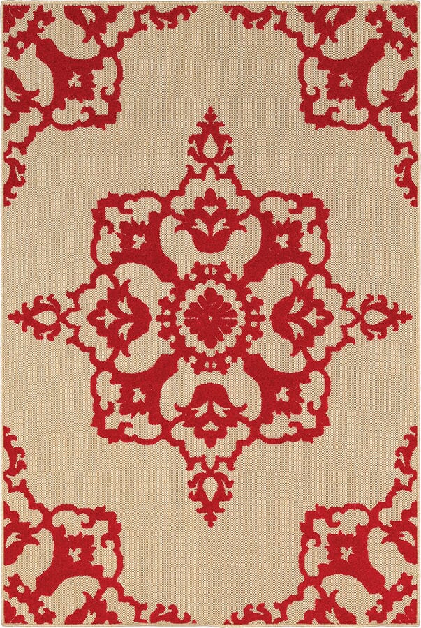 Oriental Weavers Sphinx Cayman 097R9 Sand / Red Rugs.