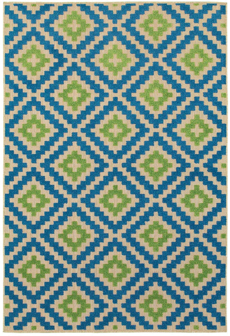 Oriental Weavers Sphinx Cayman 2063Z Sand / Blue Rugs.