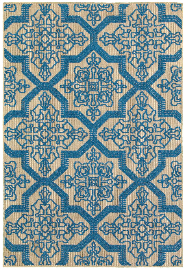 Oriental Weavers Sphinx Cayman 2541M Sand / Blue Rugs.