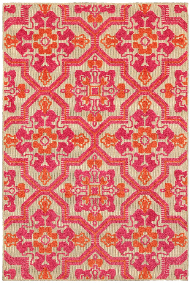 Oriental Weavers Sphinx Cayman 2541V Sand / Pink Rugs.