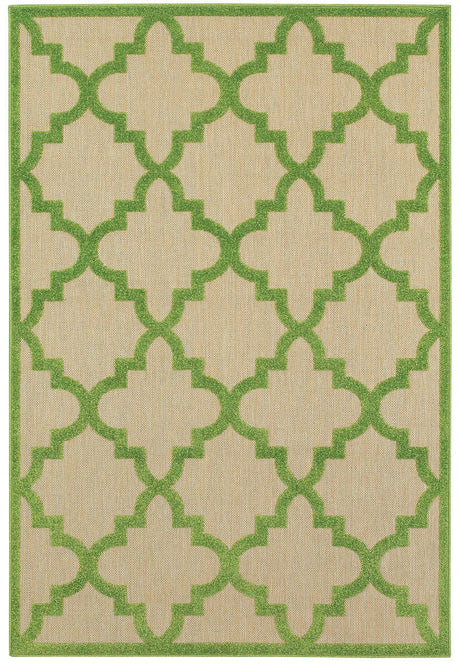 Oriental Weavers Sphinx Cayman 660F9 Sand / Green Rugs.