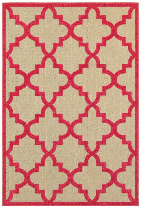 Oriental Weavers Sphinx Cayman 660P9 Sand / Pink Rugs.