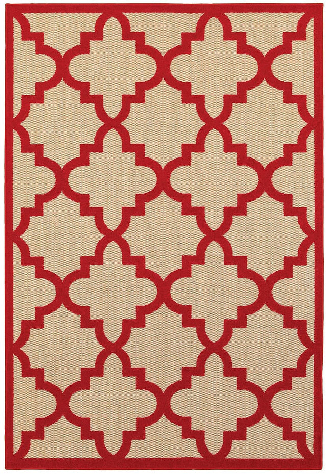 Oriental Weavers Sphinx Cayman 660R9 Sand / Red Rugs.